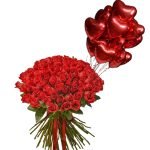 101 Bunch With Heart Balloons